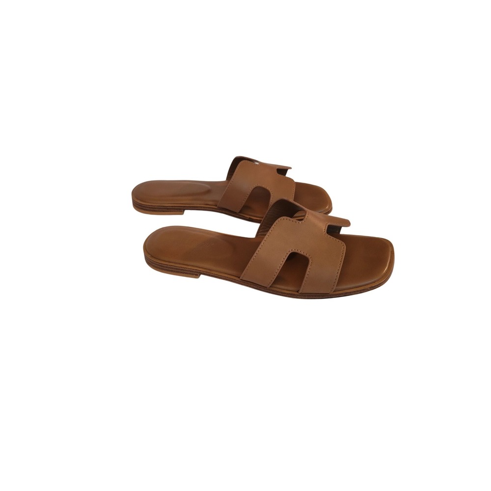 French Cloud Memory Foam H-Cutout Slide Sandals Brown Flat 8.5M - Picture 8 of 8